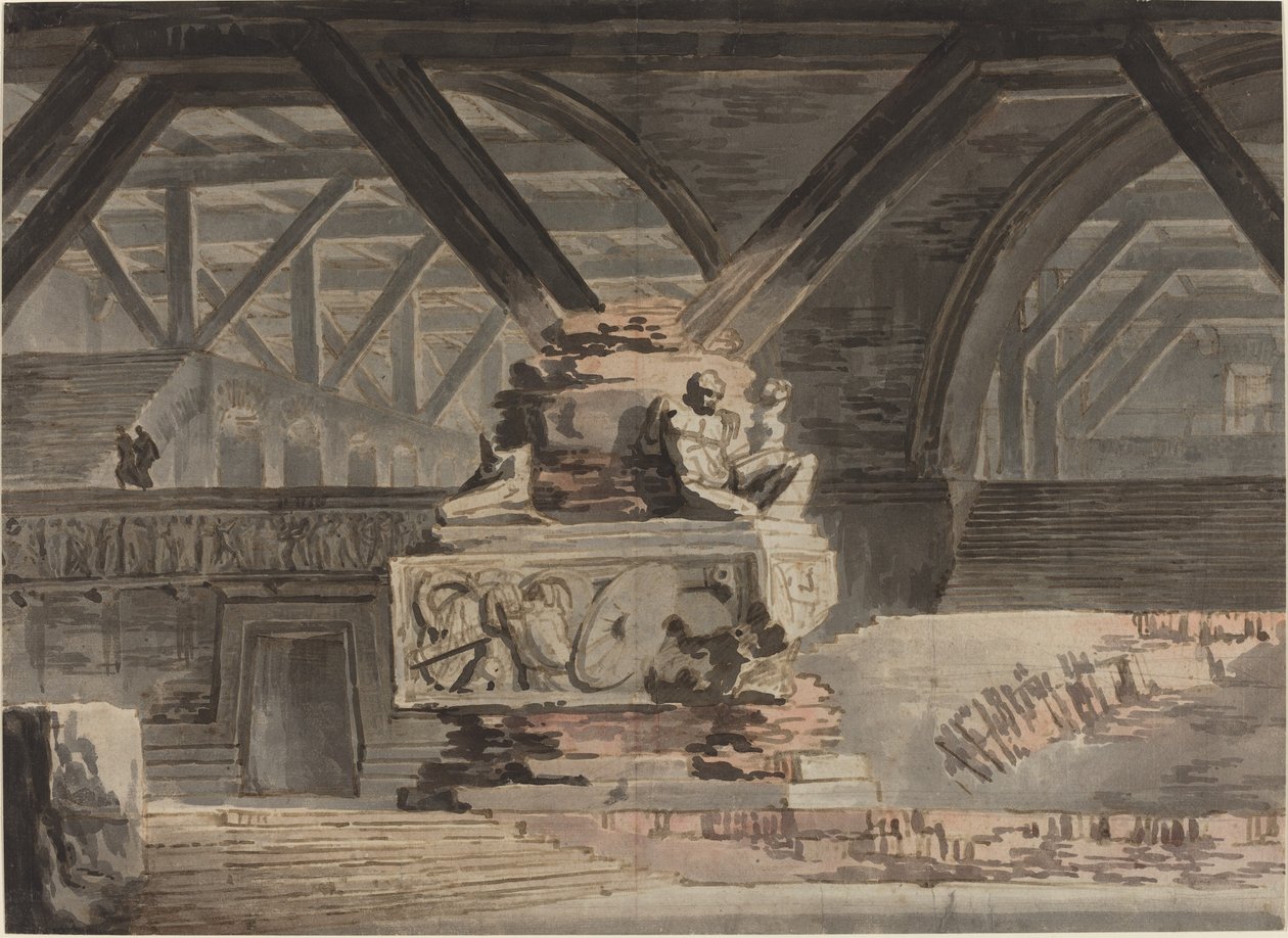 Diseño de escenario: Una bóveda sepulcral de Karl Friedrich Schinkel