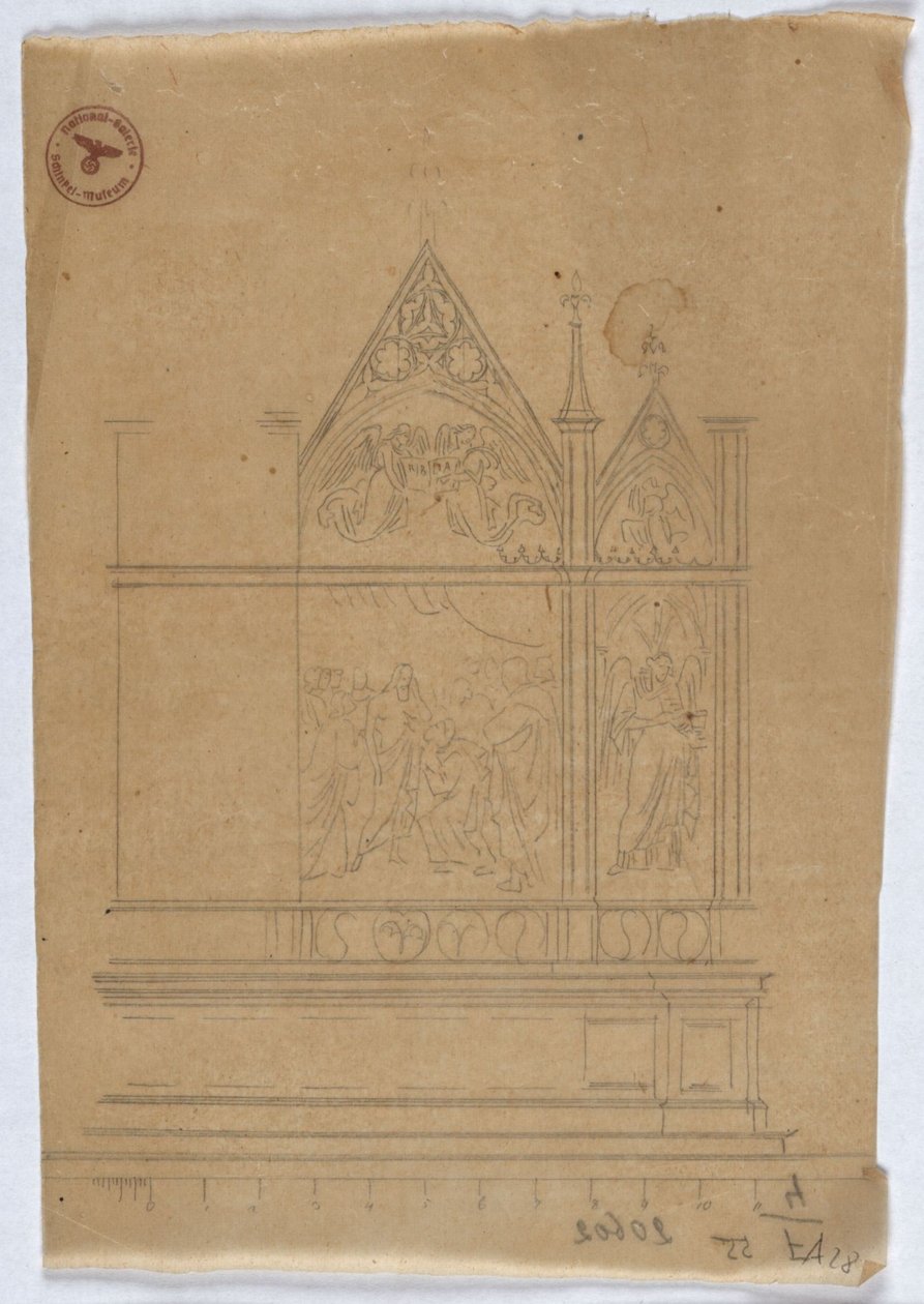 Studie zu einem gotischen Altar de Karl Friedrich Schinkel