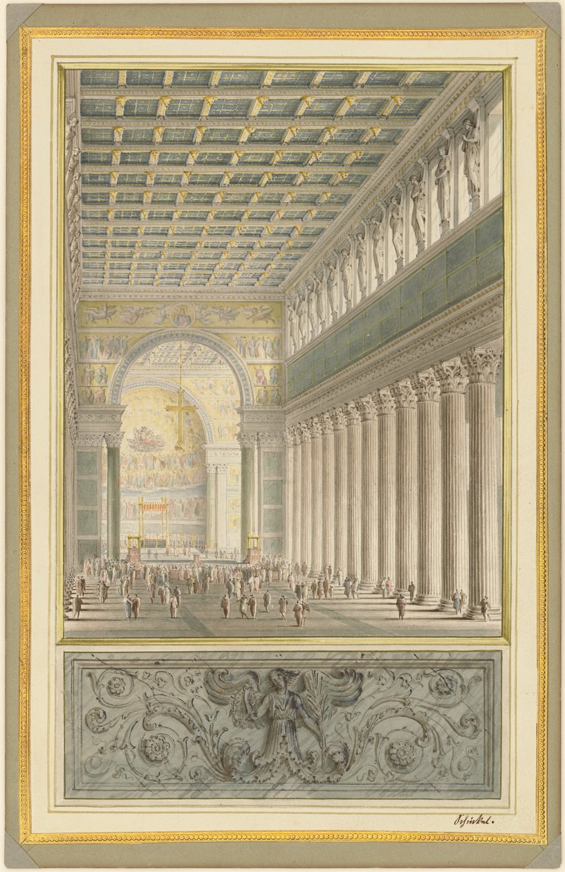 La nave, el ábside y el crucero de una catedral para Berlín de Karl Friedrich Schinkel