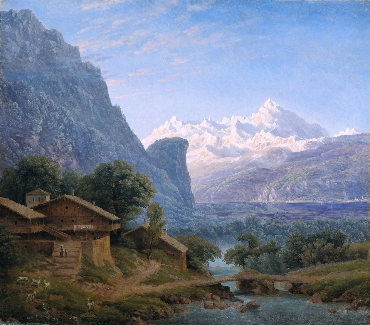 Vista del Mont Blanc de Karl Friedrich Schinkel