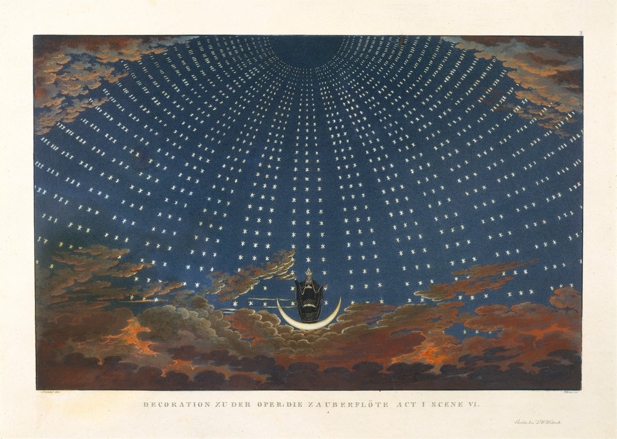 El Salón de las Estrellas en el Palacio de la Reina de la Noche, 1847-49 de Karl Friedrich Thiele