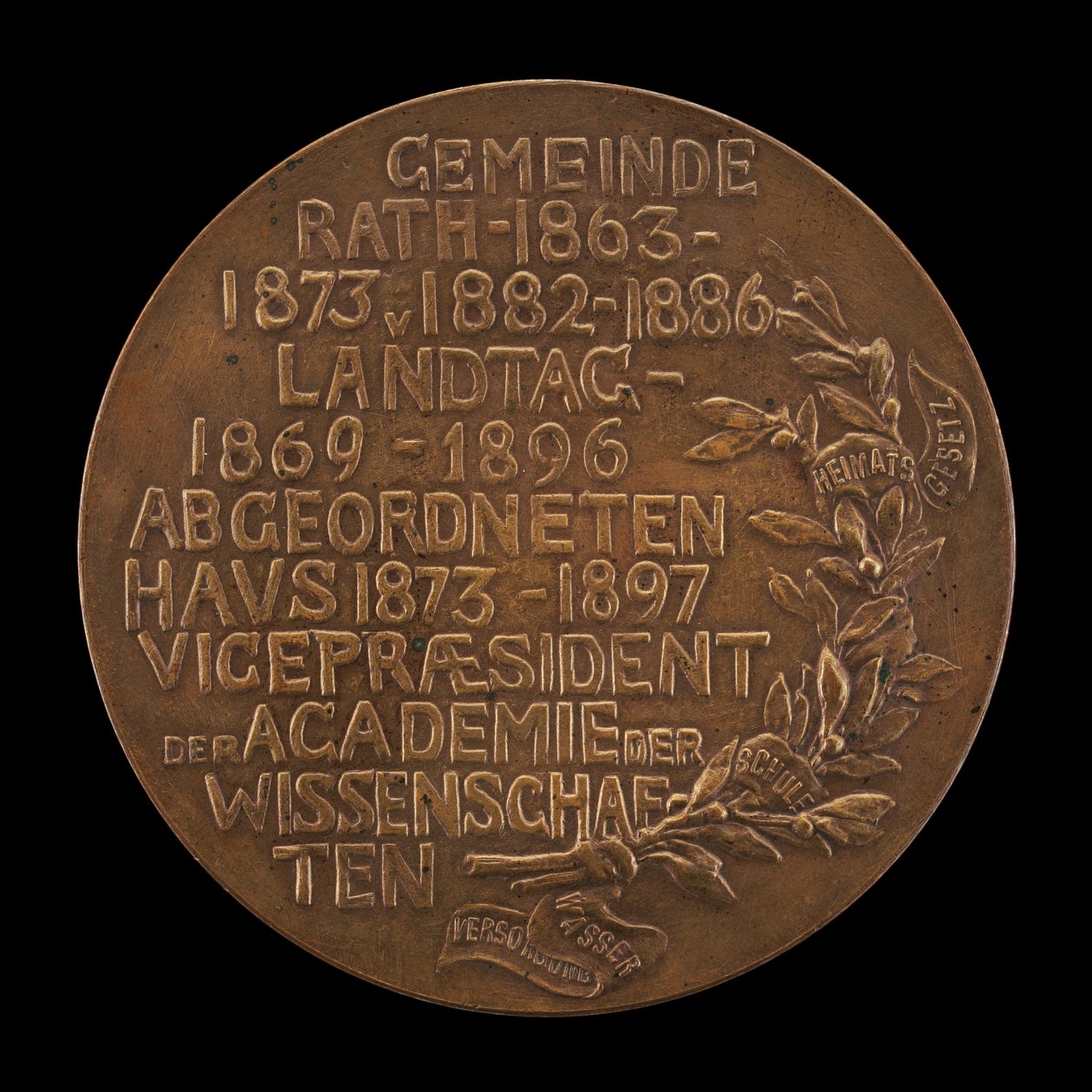 Inscripción [reverso], 1897 de Karl Gindra