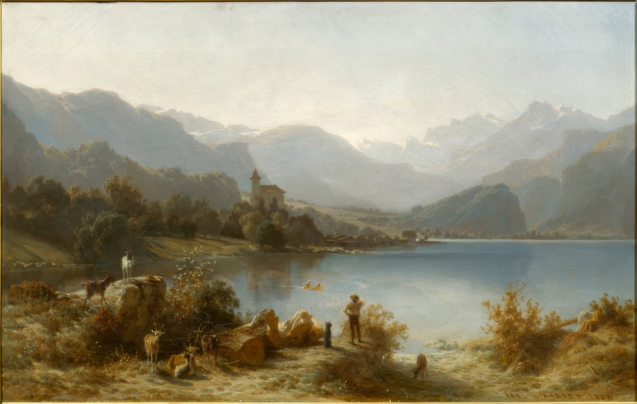 Brienz y el lago de Brienz de Karl Girardet