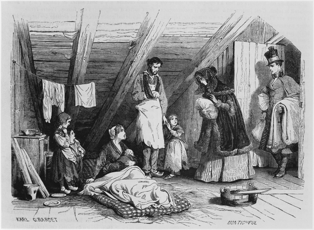 Visitando a los pobres, ilustración de 