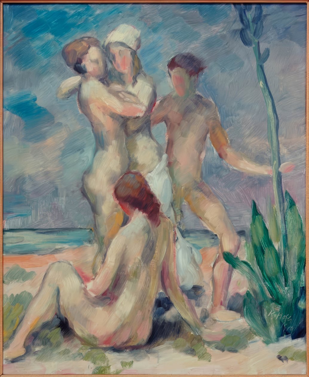 En la playa sur de Karl Hofer