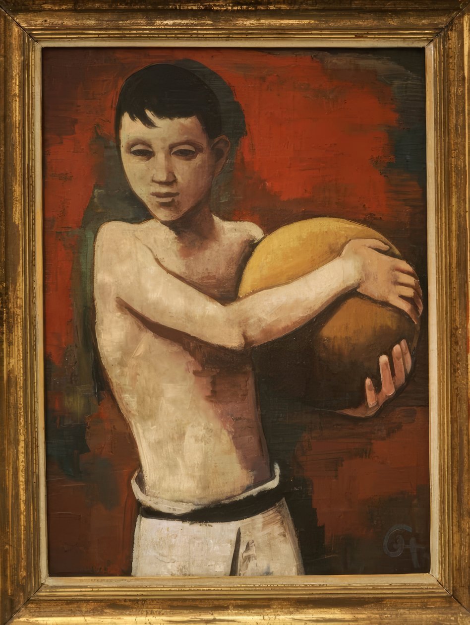 Niño con una pelota de Karl Hofer