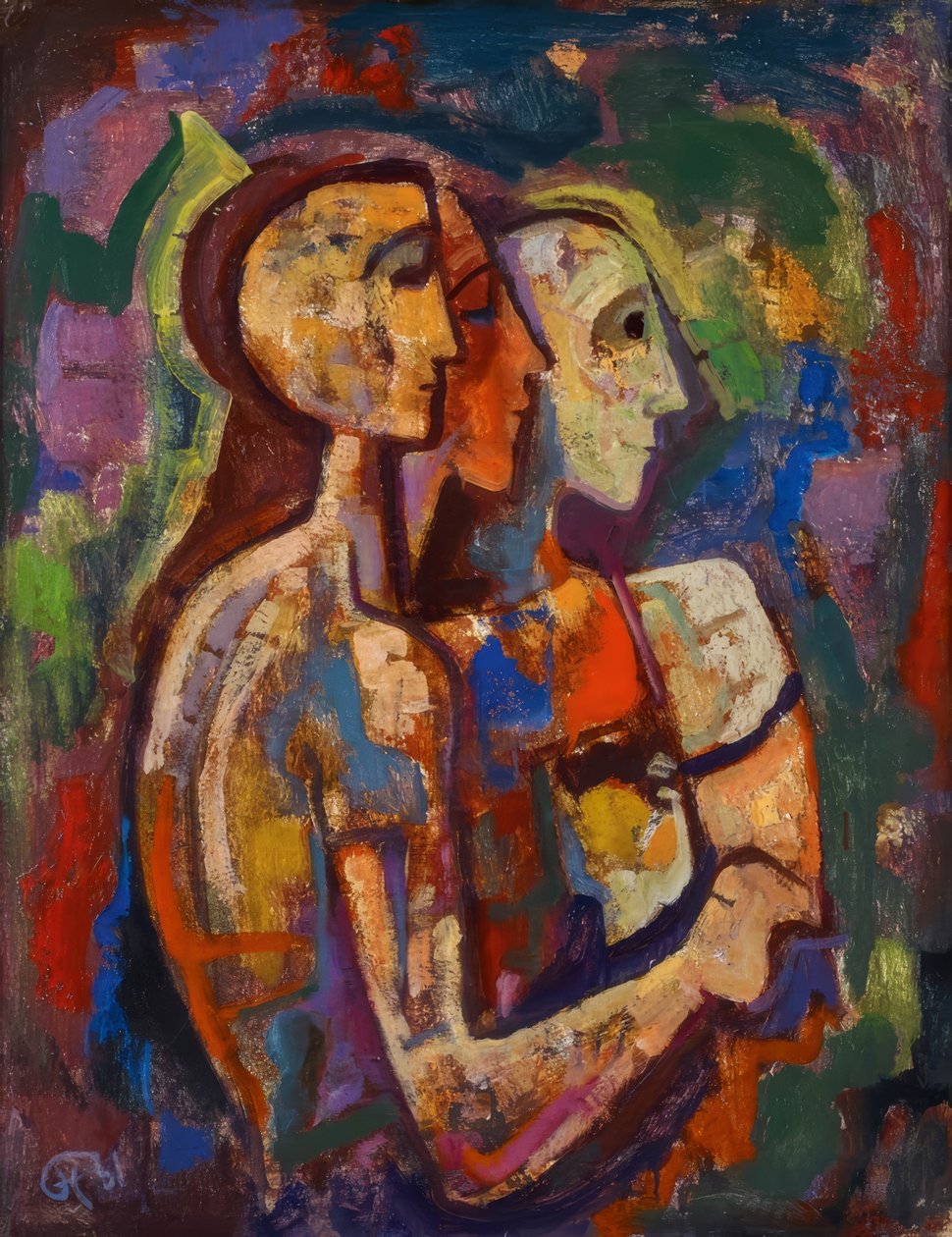 Tres jóvenes de Karl Hofer