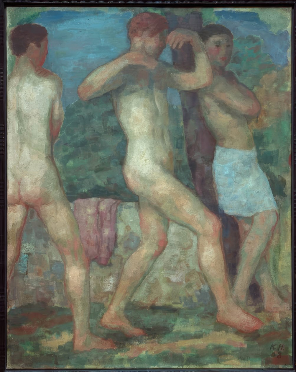 Tres jóvenes de Karl Hofer
