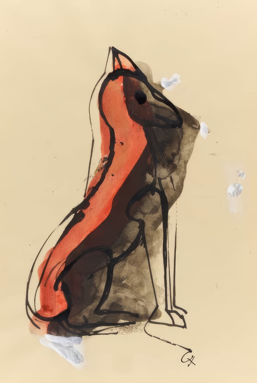 Animal fabuloso - rojo de Karl Hofer