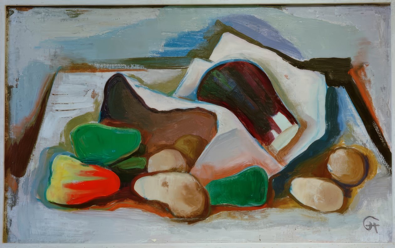 Naturaleza muerta con verduras de Karl Hofer