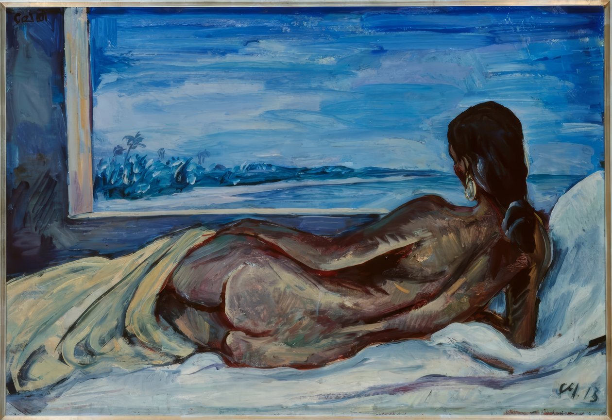 Desnudo femenino recostado de Karl Hofer