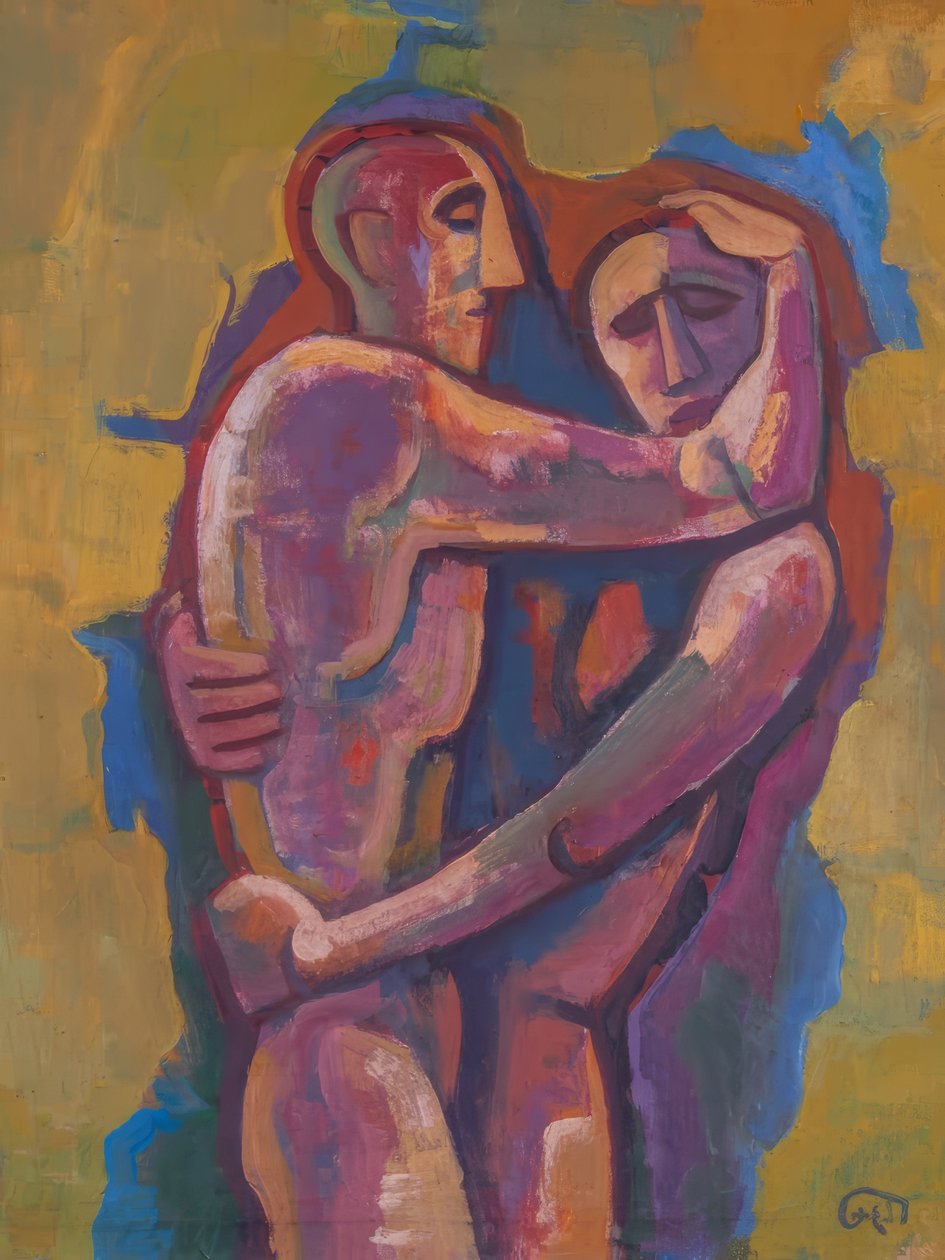 Hombres luchando de Karl Hofer