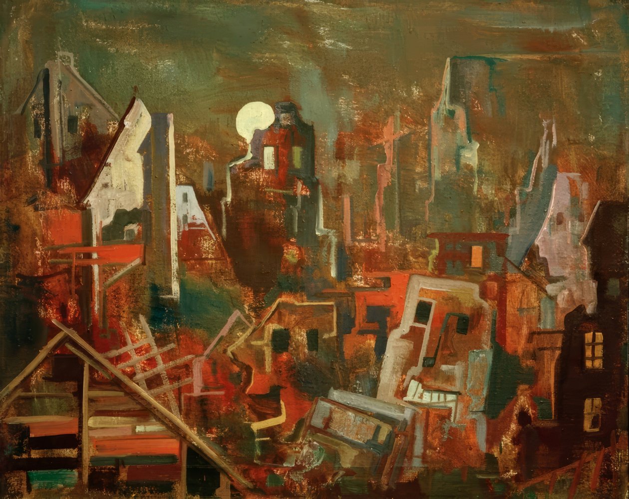 Noche de ruinas de Karl Hofer