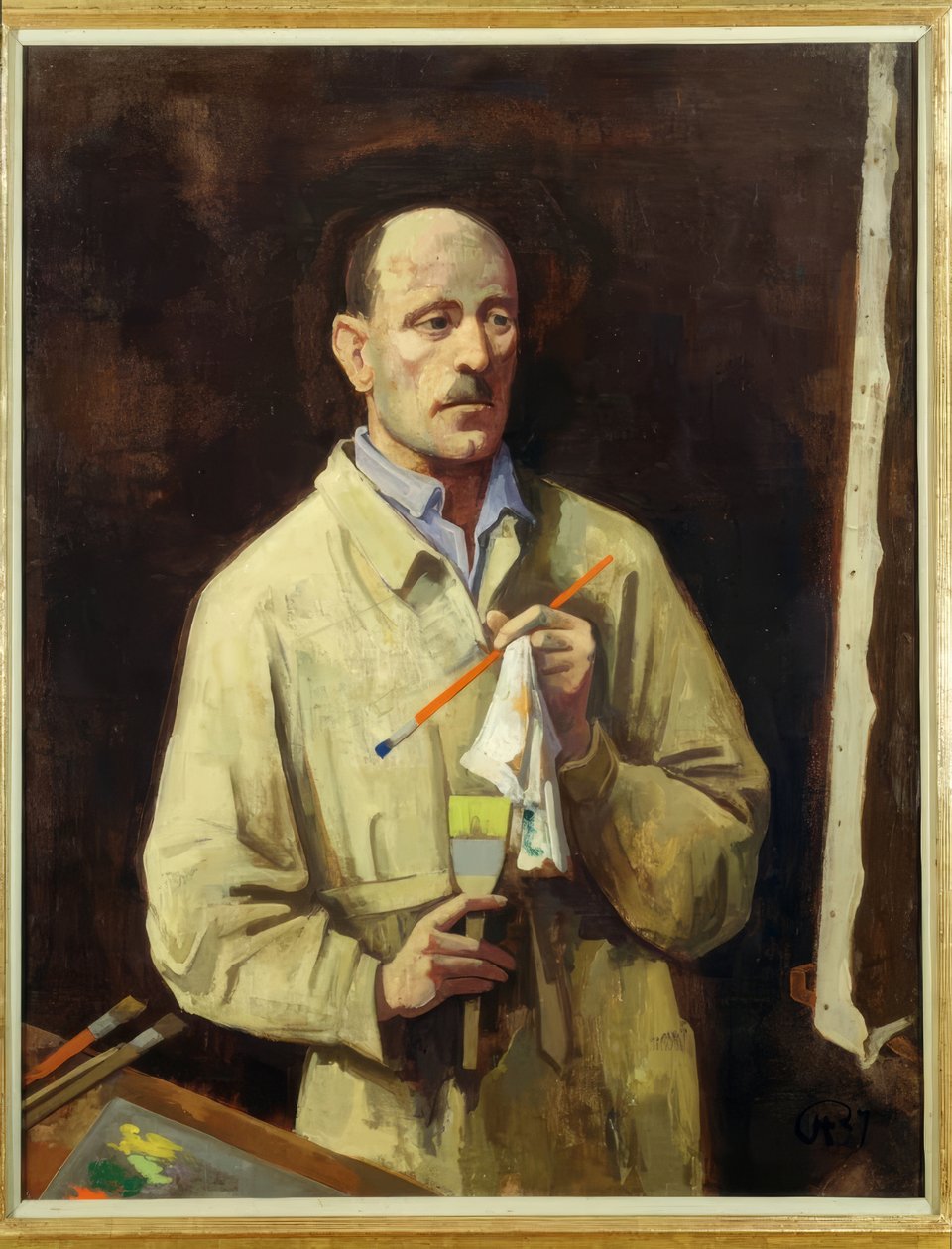 Autorretrato ante el caballete de Karl Hofer