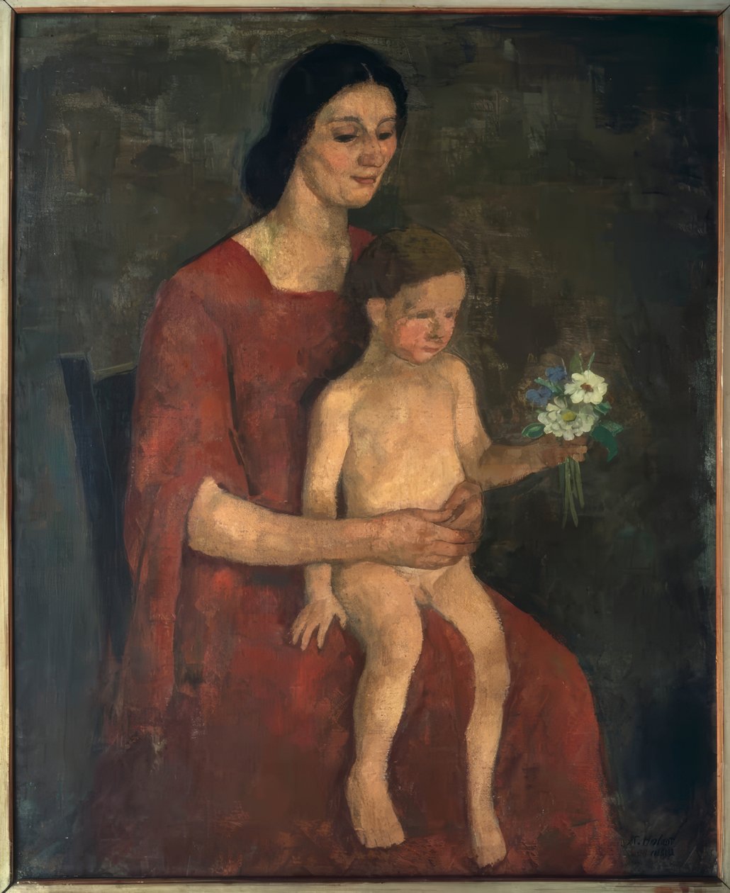 Thilde Hofer con Carlino de Karl Hofer