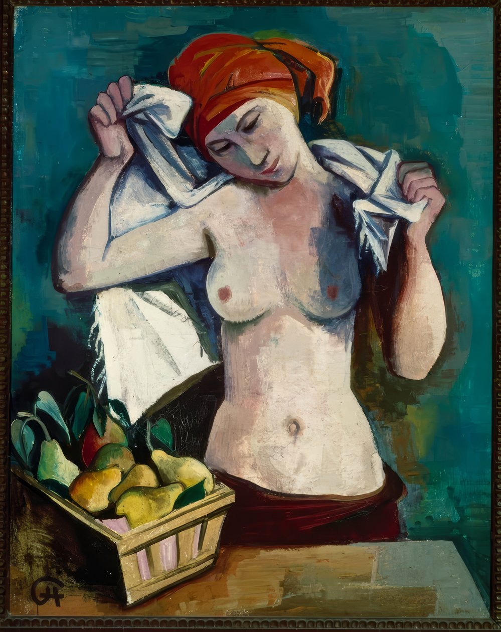 Desnudo femenino con cesta de frutas de Karl Hofer