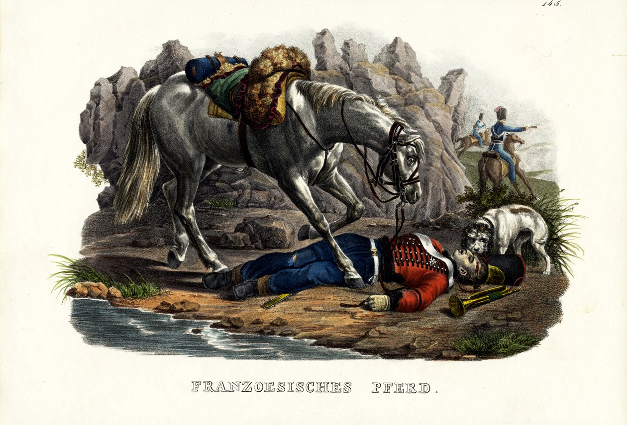 Caballo francés, 1824 de Karl Joseph Brodtmann