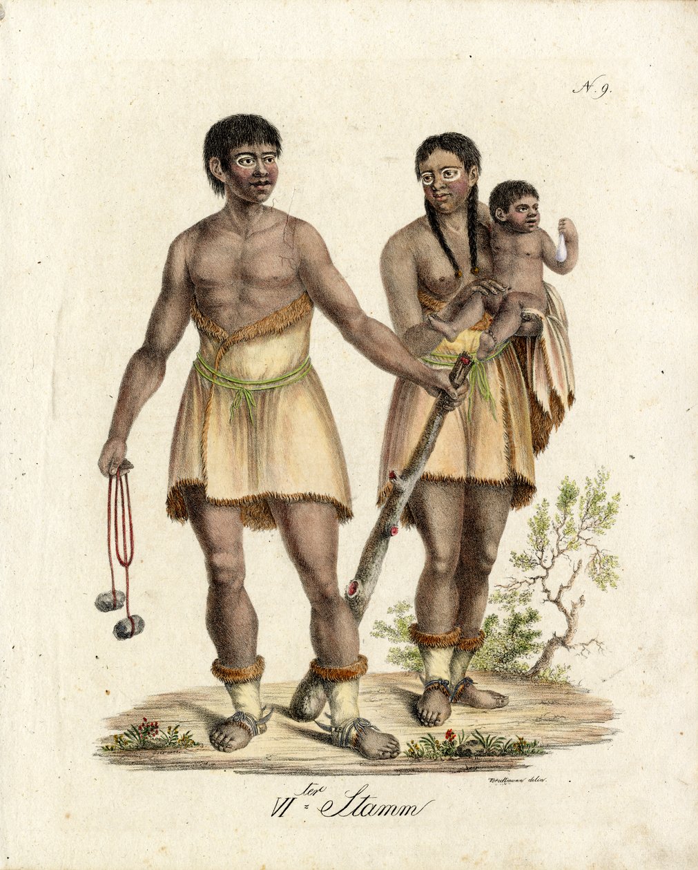 Pueblos indígenas sudamericanos (imprimir) de Karl Joseph Brodtmann