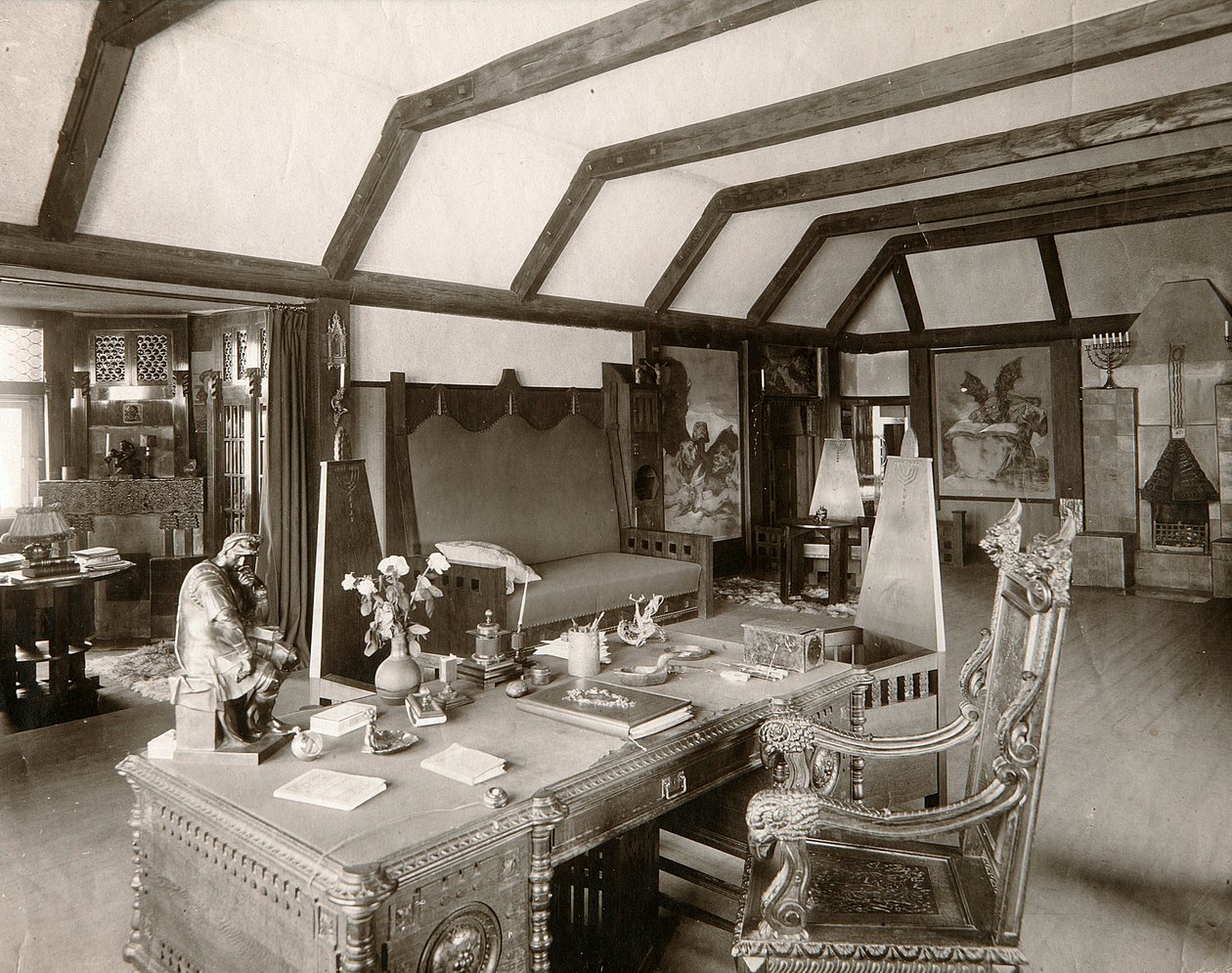 El estudio del autor ruso Leonid Andreyev, principios del siglo XX de Karl Karlovich Bulla