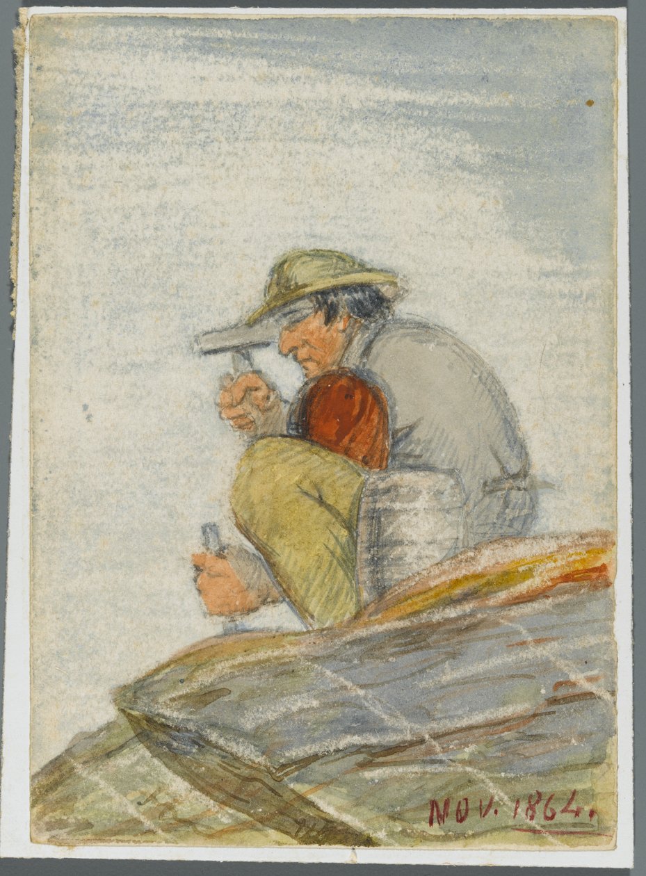 Trabajador de piedra, 1864 de Karl L.H. Mueller