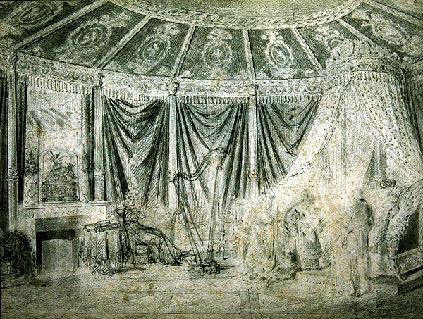 El dormitorio de la Emperatriz Josefina en Rueil-Malmaison de Karl Loeillot Hartwig