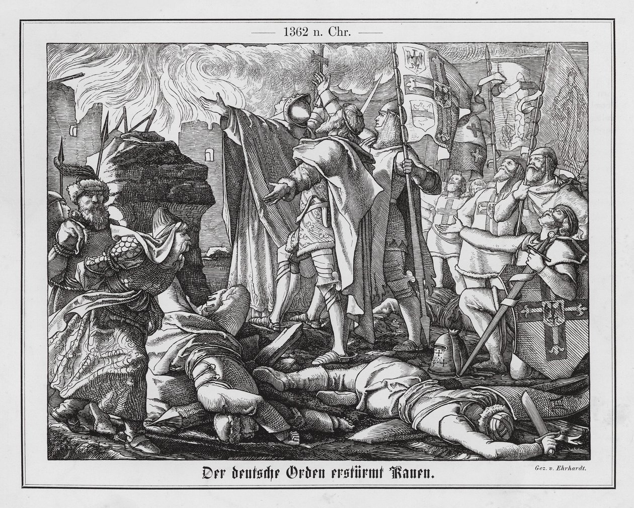 Captura de Kaunas por la Orden Teutónica de Karl Ludwig Adolf Ehrhardt