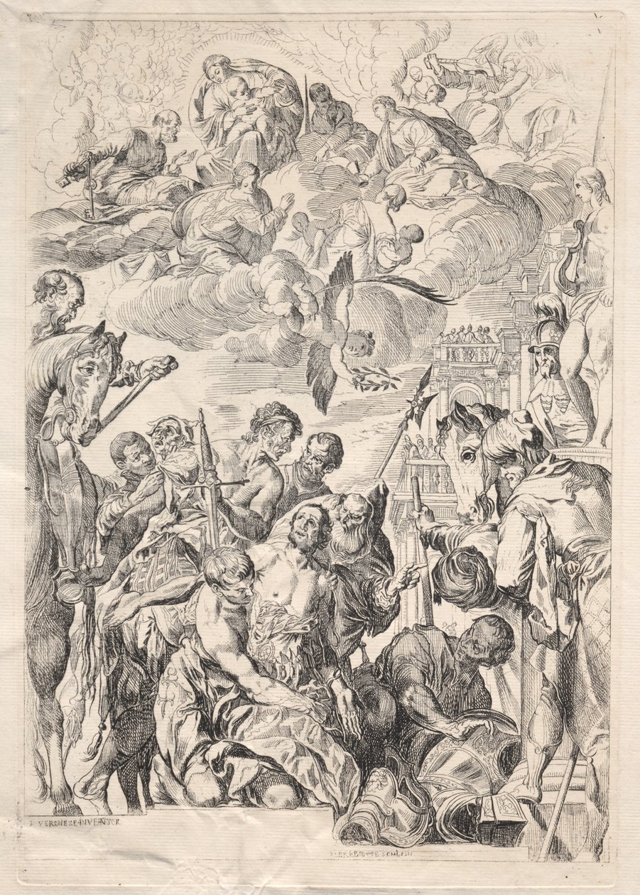 San Jorge preparándose para su martirio de Karl Ludwig Bernhard Buchhorn