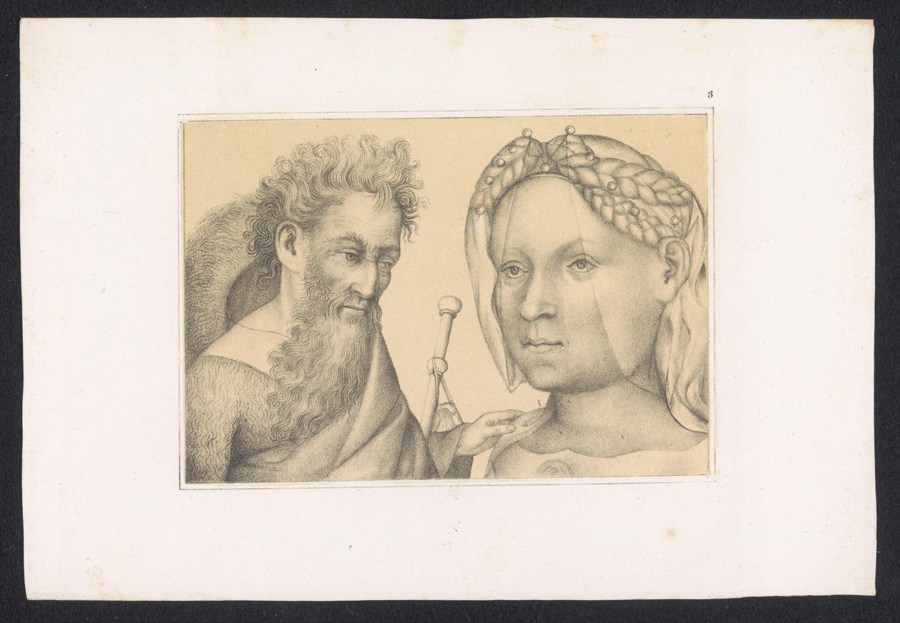 Jakobus de Meerdere en vrouw Diseños y estudios de un maestro holandés del siglo XV. Siglo. Basado en los originales conservados en la Biblioteca Real de Berlín (título de la serie) de Karl Palzow