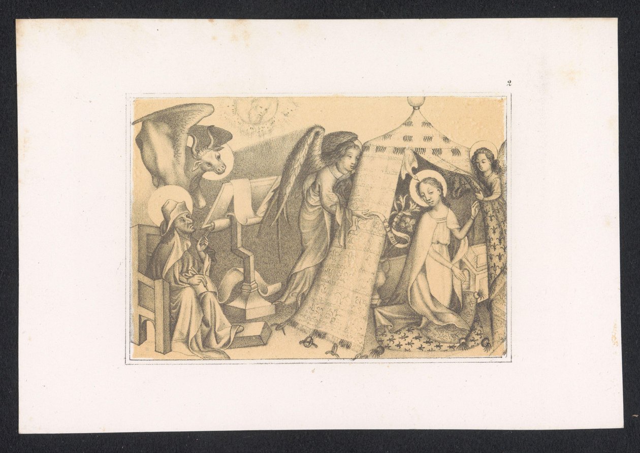 Lucas describe a María Diseños y estudios de un maestro holandés del siglo XV. Siglo. Basado en los originales conservados en la Biblioteca Real de Berlín (título de la serie) de Karl Palzow
