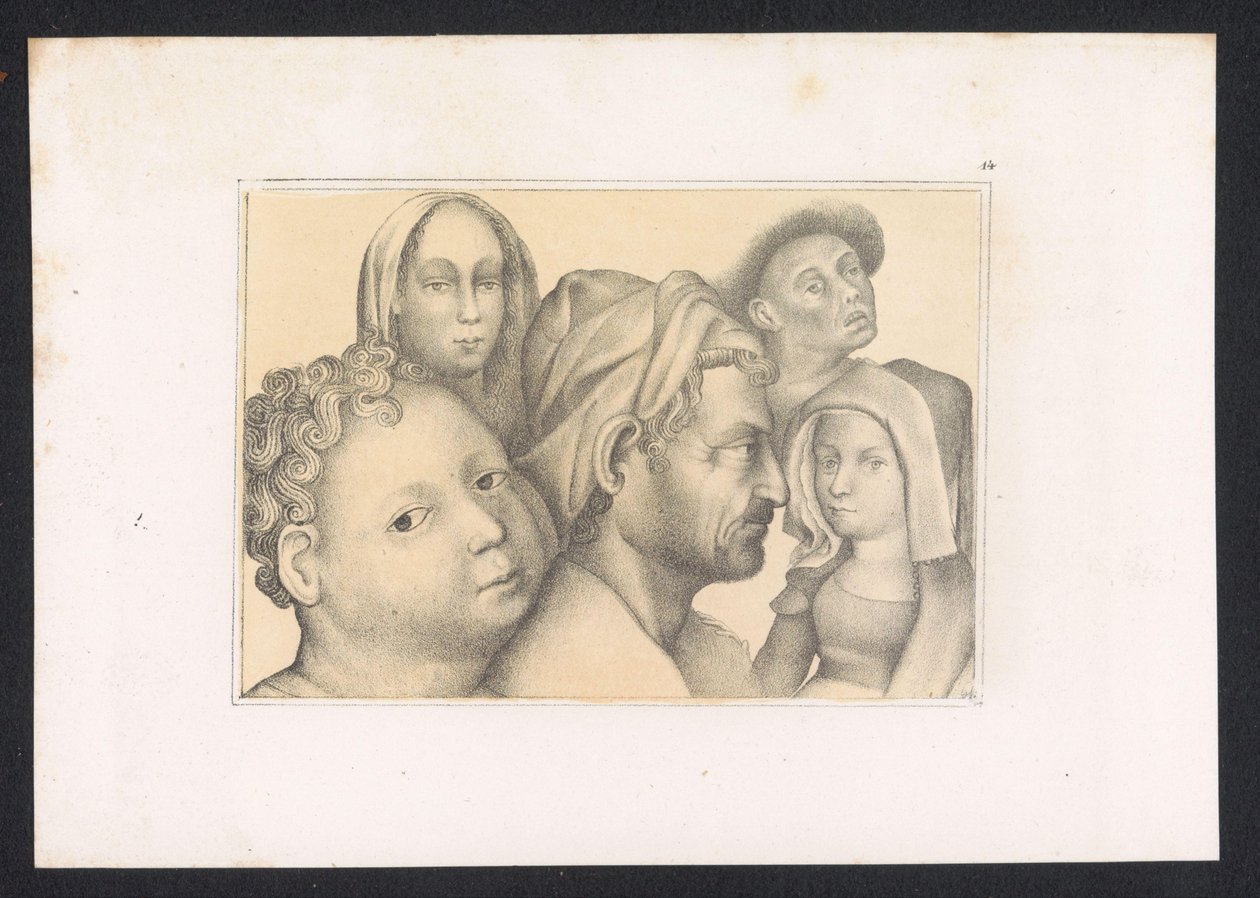 figuras vijf Diseños y estudios de un maestro holandés del siglo XV. Siglo. Basado en los originales conservados en la Biblioteca Real de Berlín (título de la serie) de Karl Palzow