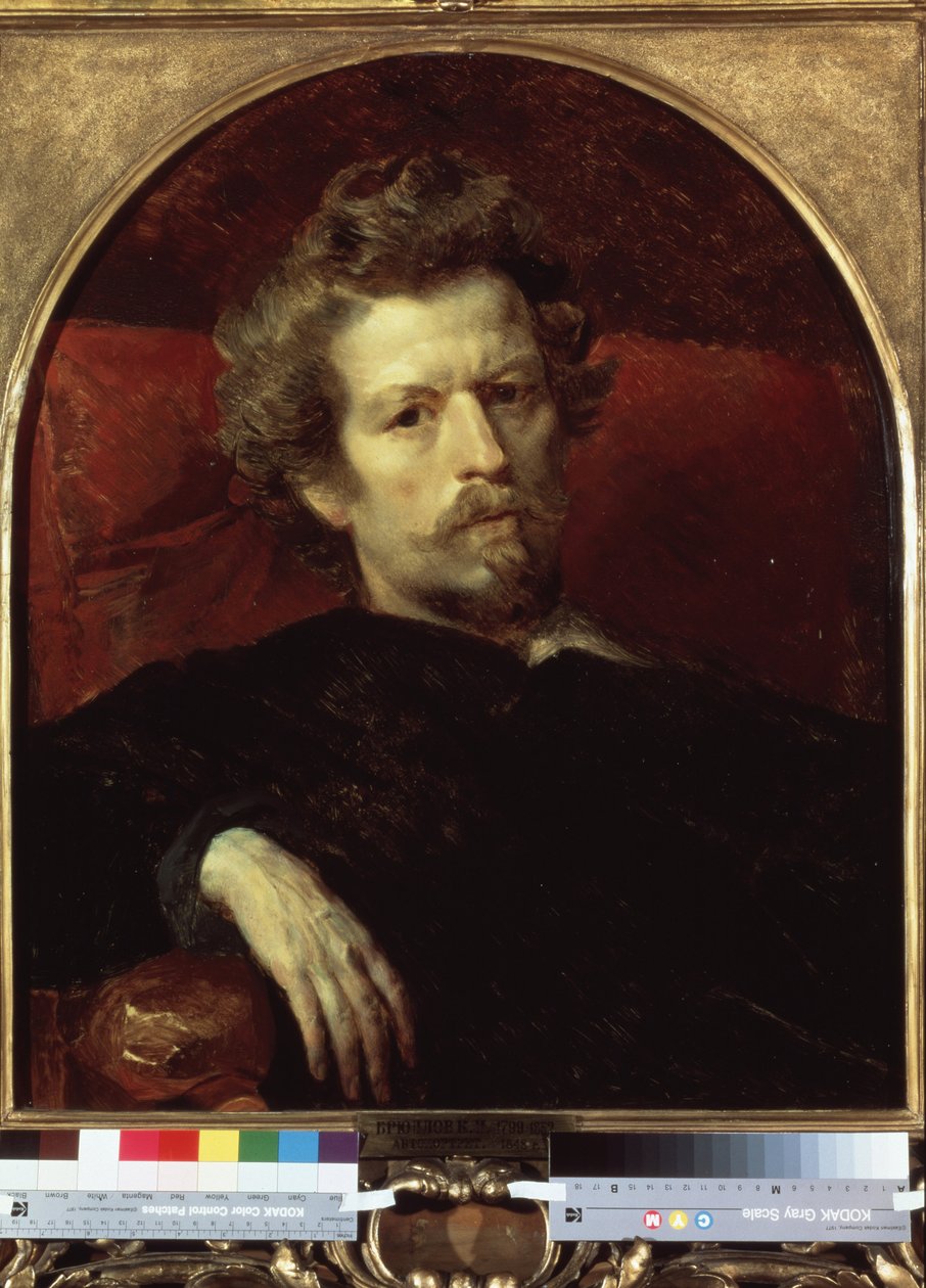 "Autorretrato" Peinture de Karl Pavlovich Briullov (Brioullov) (1799-1852) 1848 Museo Estatal Ruso, San Petersburgo de Karl Pavlovich Bryullov