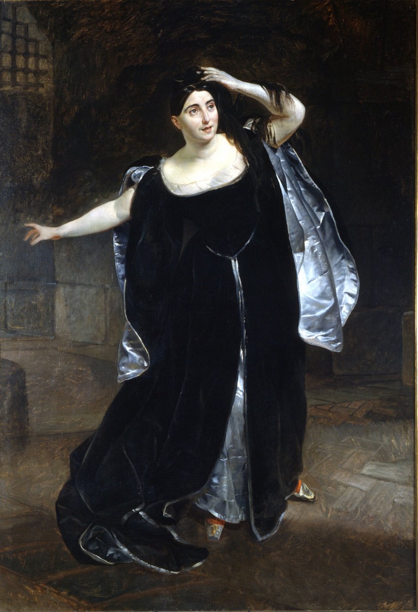 Giuditta Pasta (1797-1865) y "Ana Bolena" (Anne o Ann Bolin y Anne Bullen de Karl Pavlovich Bryullov