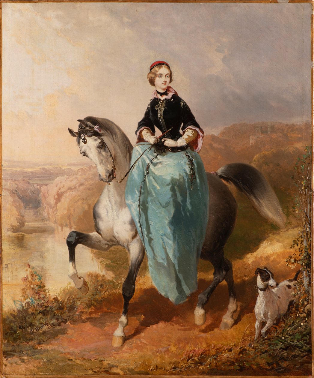 Amazona con un perro, c. 1850 de Karl Pavlovich Bryullov