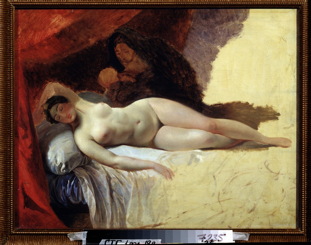 "Juno dormida" o "El comienzo del camino del lago" Pintura de Karl Briullov (1799-1852) 1839-1845 Galería Estatal Tretiakov, Moscú de Karl Pavlovich Bryullov