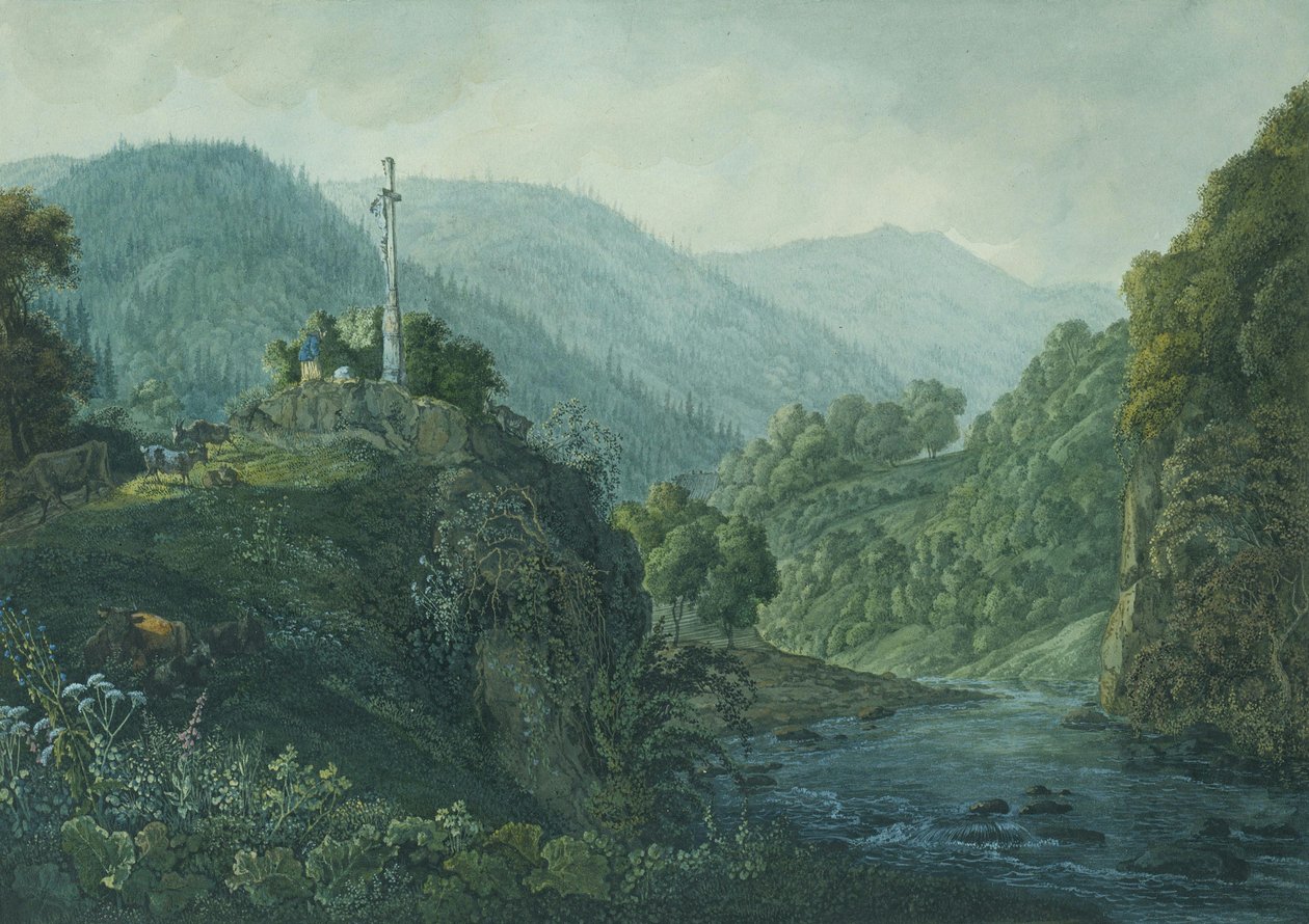 Alemán: La imagen de la cruz cerca de Weißenbach de Karl Philipp Fohr