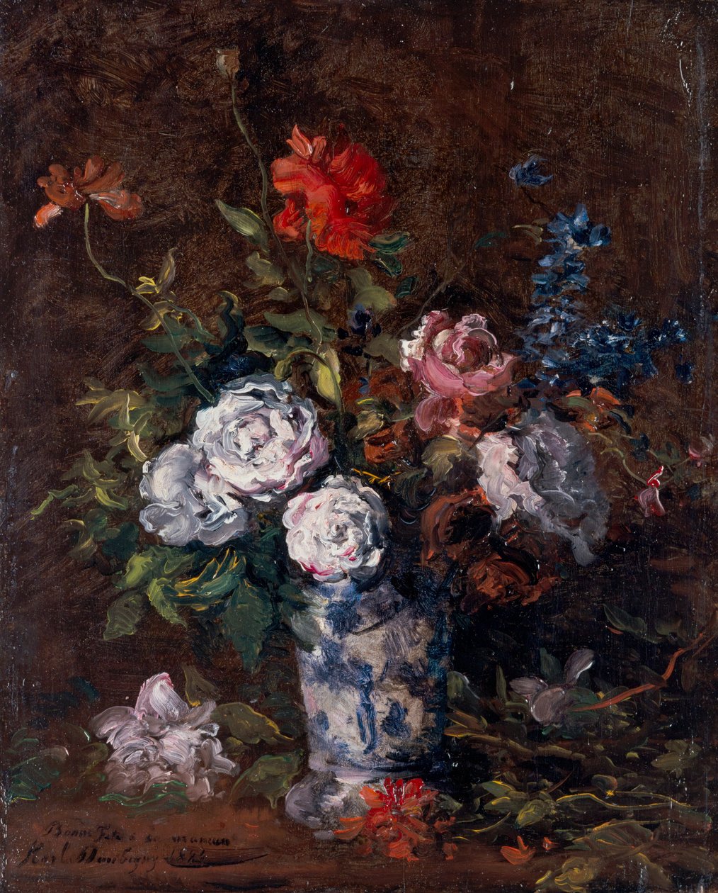 Manojo de flores de Karl Pierre Daubigny
