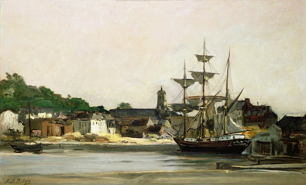 El puerto de Honfleur de Karl Pierre Daubigny