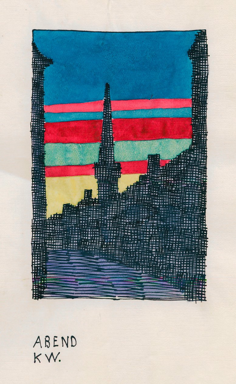 Atardecer, c.1921 (acuarela) de Karl Wiener