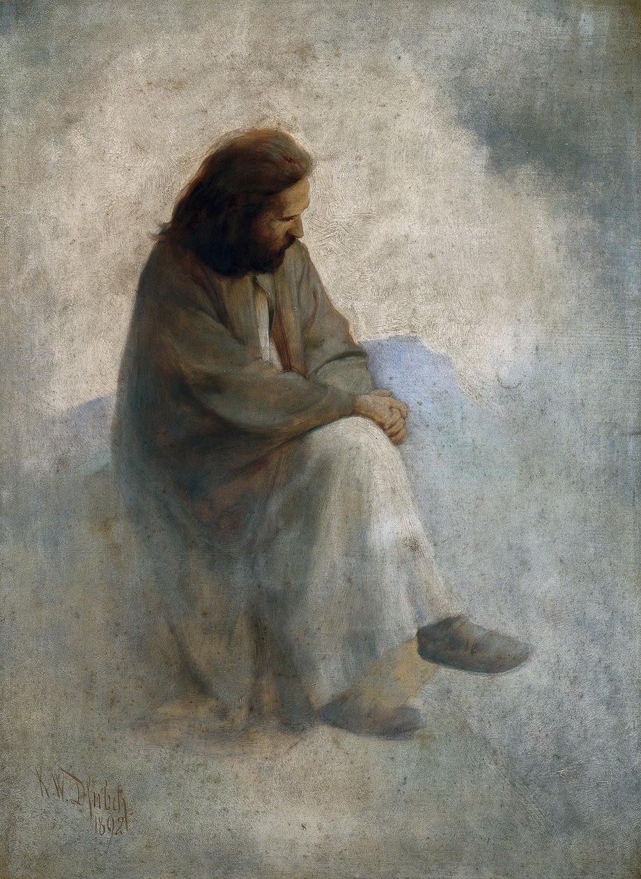 Autorretrato como Cristo, de Diefenbach, Karl Wilhelm (1851-1913). Óleo sobre lienzo de Karl Wilhelm Diefenbach