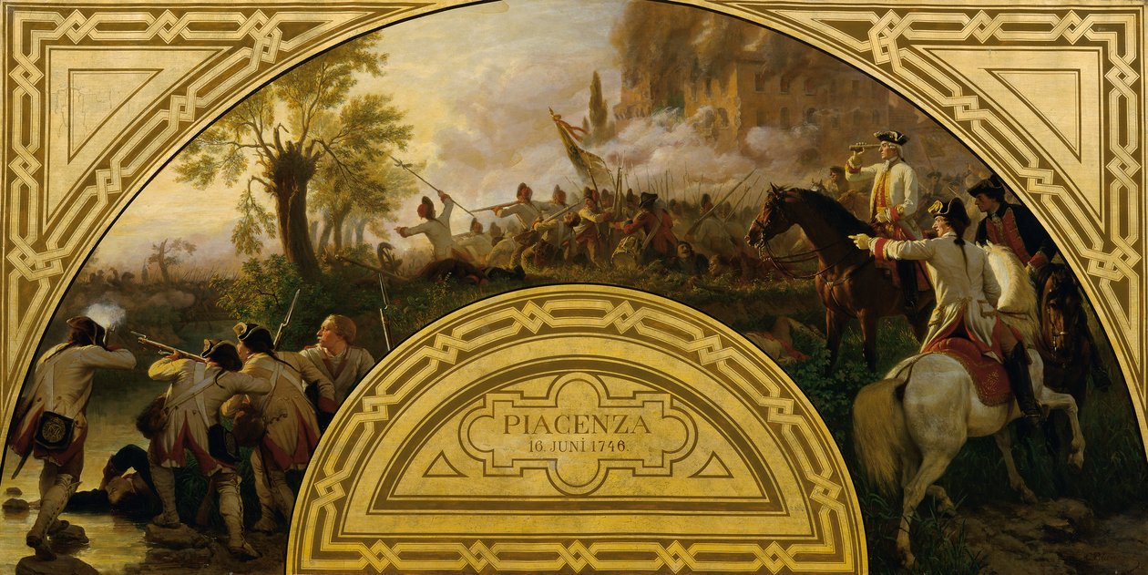 La batalla de Piacenza 1746 de Karl von Blaas