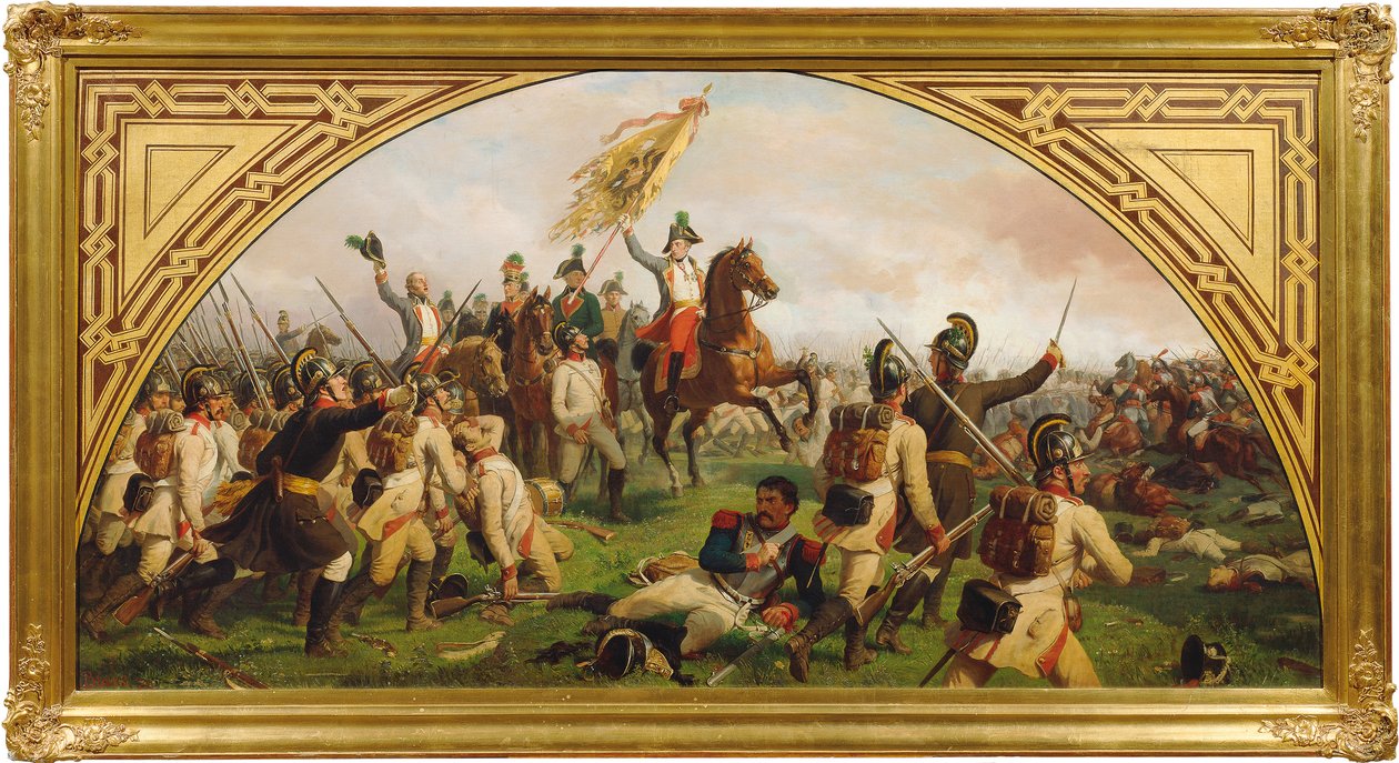 Archiduque Carlos de Austria en la Batalla de Aspern de Karl von Blaas