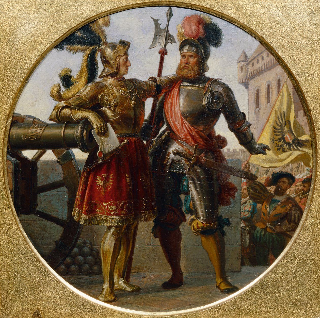 Emperador Maximiliano I y Georg von Frundsberg de Karl von Blaas