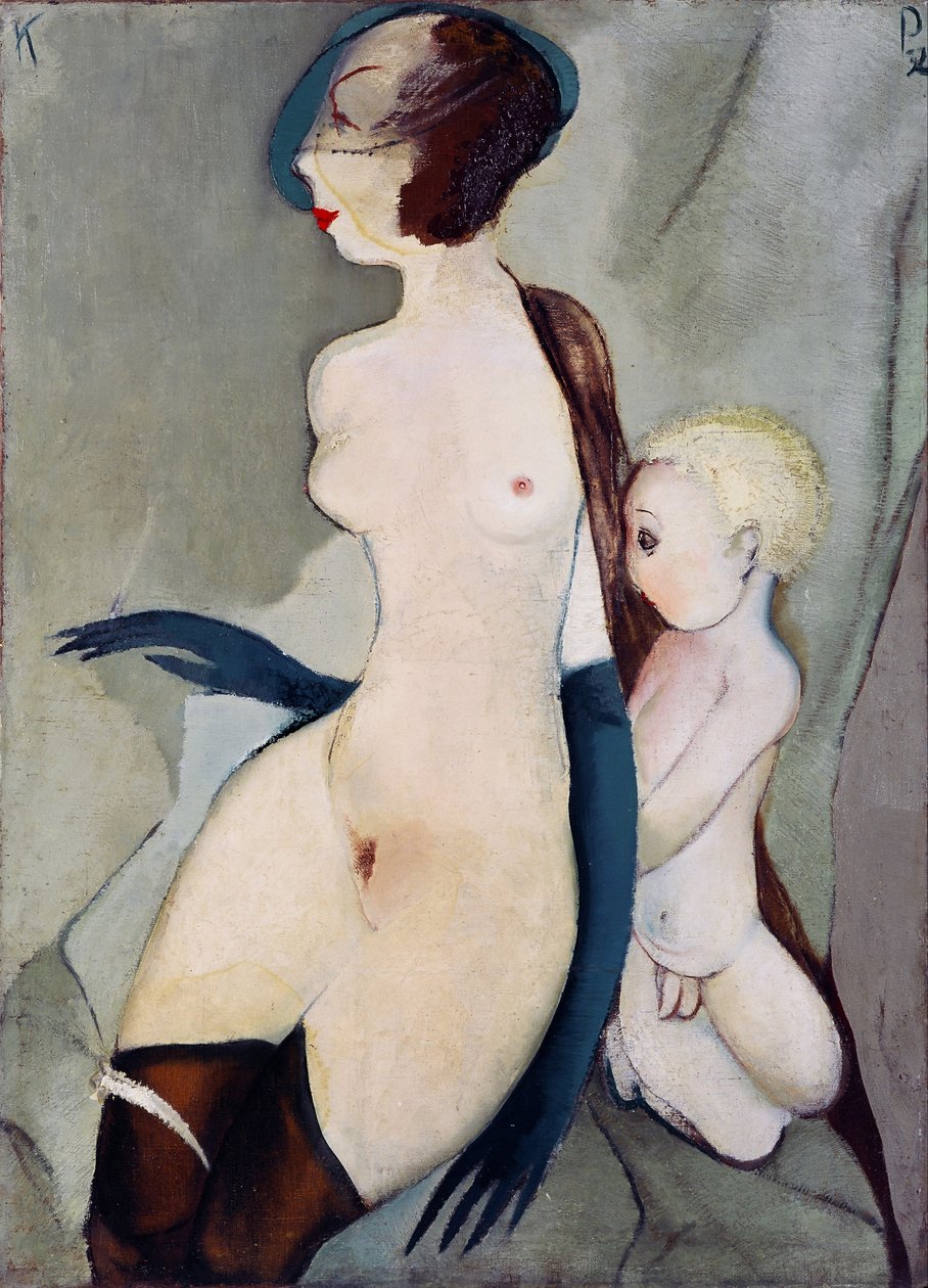 "Madone de la rue Marijas a Riga, Lettonie" (Virgen de la calle Marijas) Peinture de Karlis Padegs (1911-1940) - 1932 - Óleo sobre lienzo Dim 94x68 cm State Art Museum of Republic Latvia, Riga de Karlis Padegs