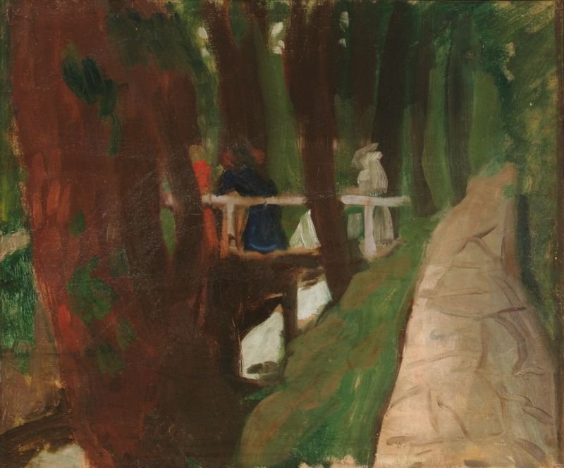 Arroyo con puente de Károly Ferenczy