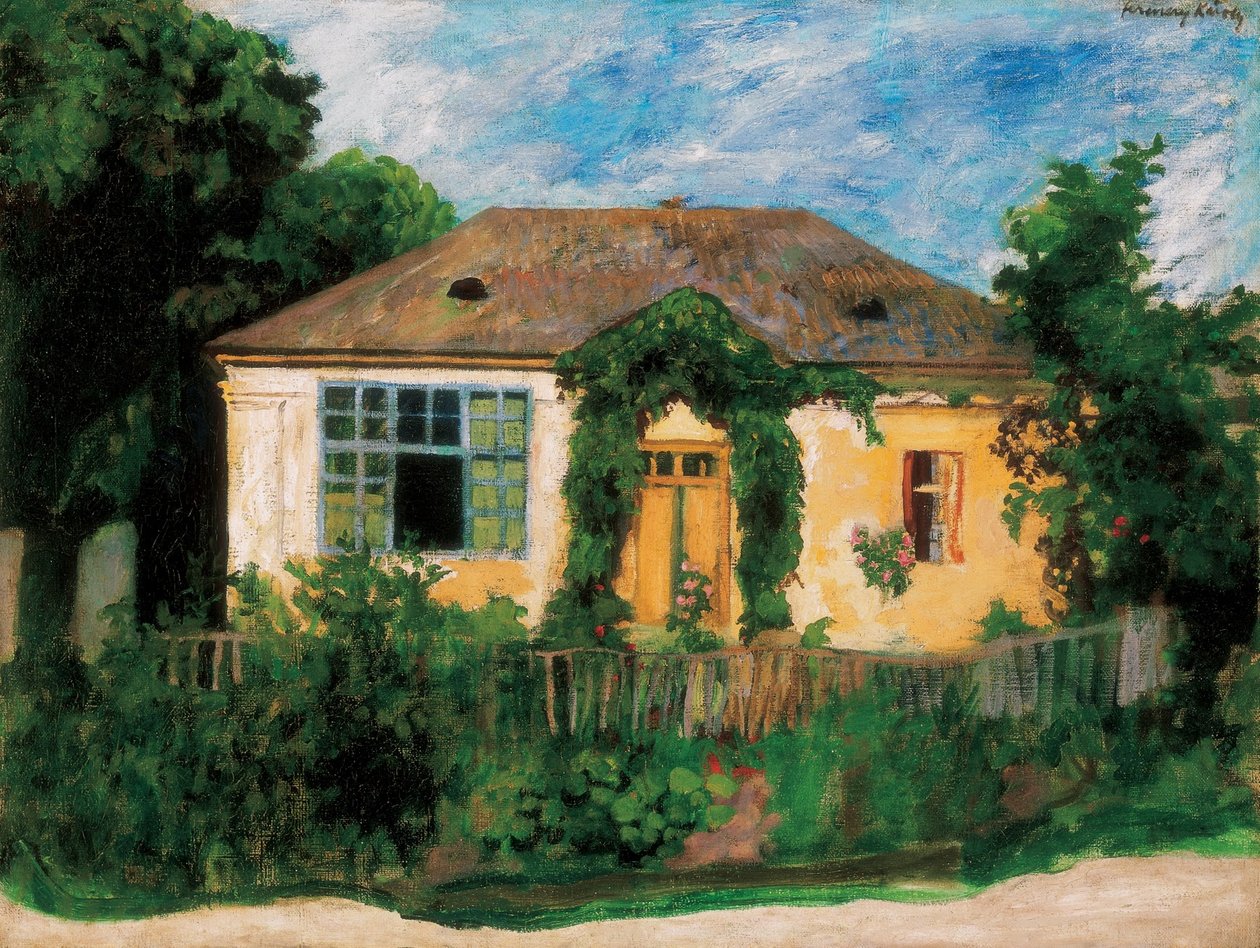 Mi estudio en Nagybánya, casa entre árboles de Károly Ferenczy