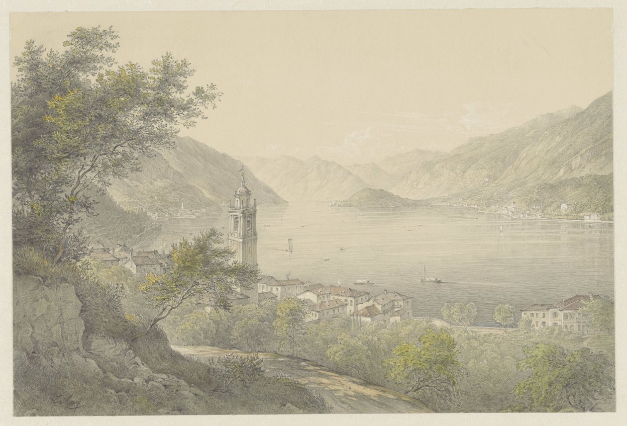 Bellagio, en el Lago de Como de Karoly Lajos Libay