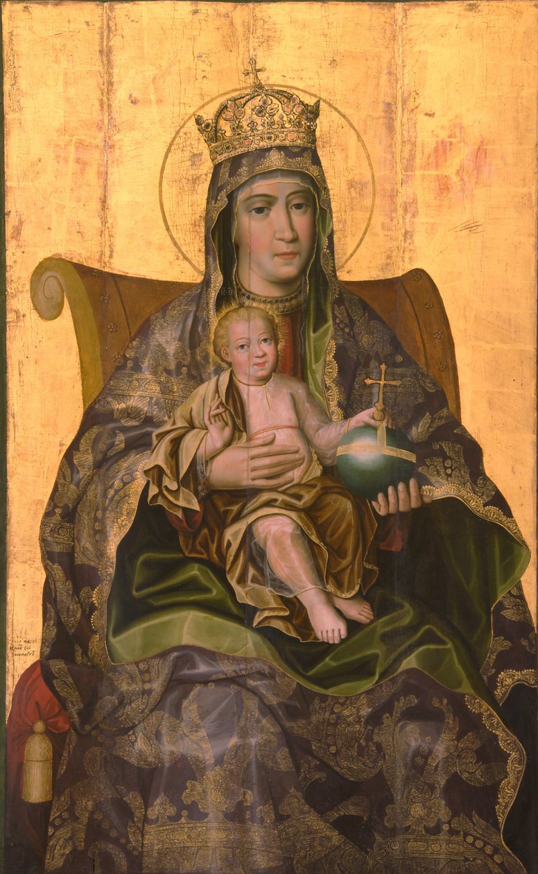 Virgen y Niño en el Trono de Karp Ivanovich Zolotaryov