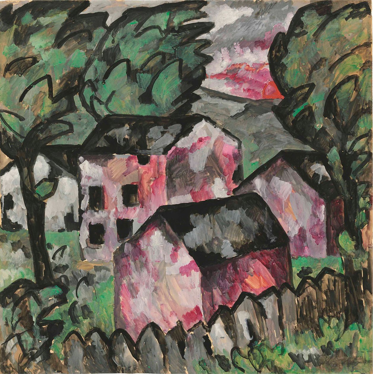 Paisaje, 1911 de Kazimir Severinovich Malevich