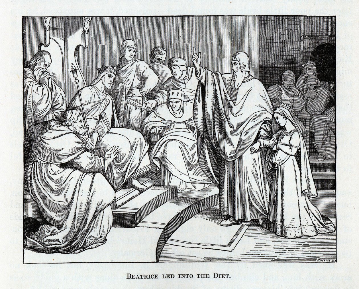 Beatriz llevada al Dieta, 1882 de Kaspar Oertel