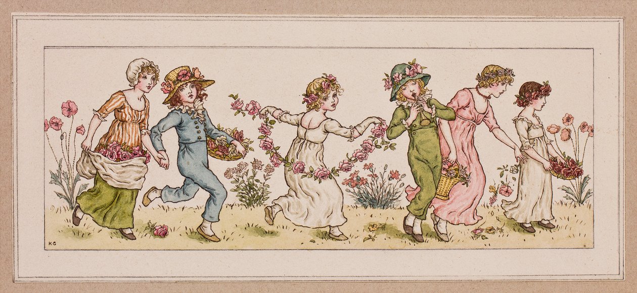 Flores y música de Kate Greenaway